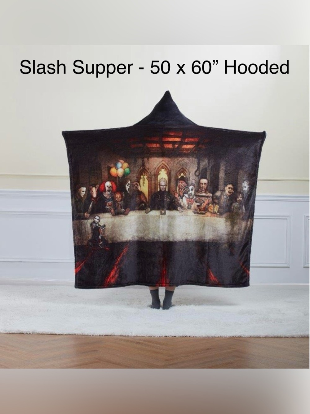 Slash Supper 50x60” Wearable Fleece Blanket